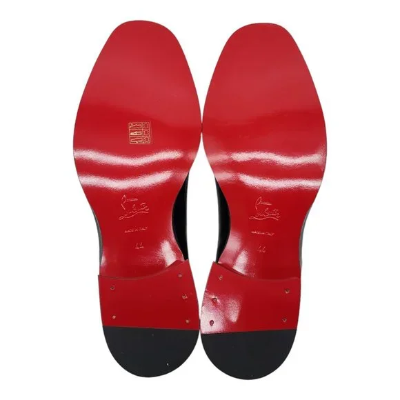 Christian Louboutin Chambeliss Patent Leather Tuxedo Derby Shoes - Picture 9 of 12